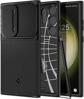 Чохол Spigen для Samsung Galaxy S23 Ultra - Optik Armor, Black (ACS05639)