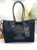 Женская сумка Celine, сумка Cелин, брендовая сумка Celine, шоппер, soper, пляжная сумка черный