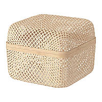 IKEA SMARRA (ИКЕА СМАЗКА) Коробка Natural з кришкою, 30x30x23 см 903.480.63