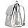 Рюкзак жіночий шкіряний на зав&apos;язках Poolparty Paris paris-silver срібний, фото 2