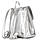 Рюкзак жіночий шкіряний на зав&apos;язках Poolparty Paris paris-silver срібний, фото 3