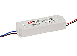 Джерело живлення LPH-18-24: AC/DC, IP67, 0.75A/18W. 140*30*22(L*W*H)