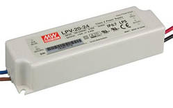 Джерело живлення LPV-20-24: AC/DC, IP67, 20W