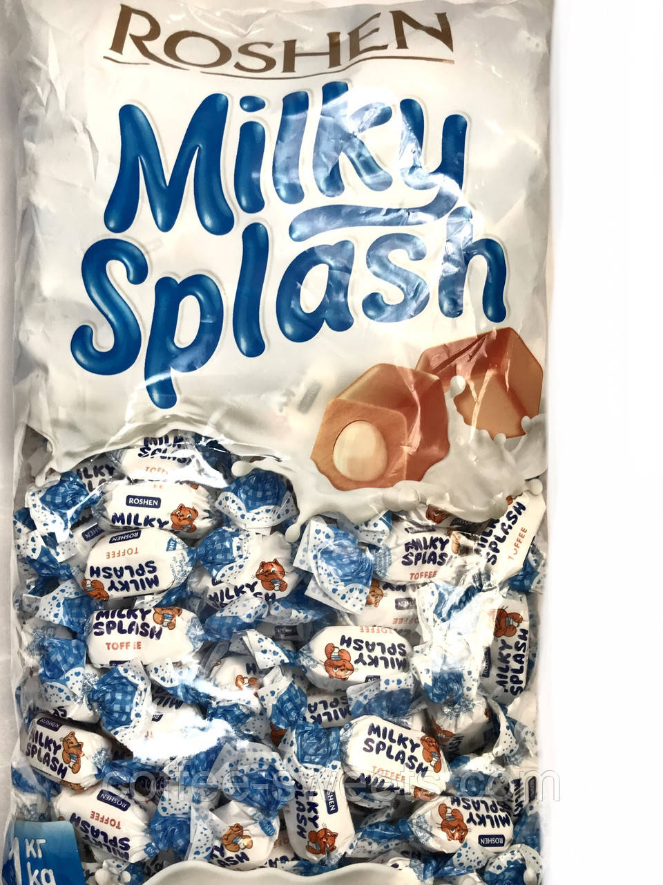 Цукерки Ірис Milky Splash Roshen 1кг