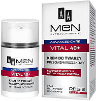 Крем для лица против морщин - AA Men Advanced Care Vital 40+ Face Cream Anti-Wrinkle 50ml (1034082)