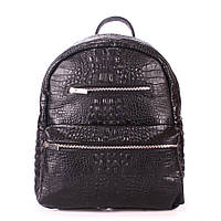 Рюкзак жіночий шкіряний Poolparty Mini Bckpck leather croco black