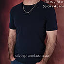 Чоловіча срібна цепочка якірне плетіння - якір. Ланцюг якірний срібло 925. Довжина 60 см, фото 2