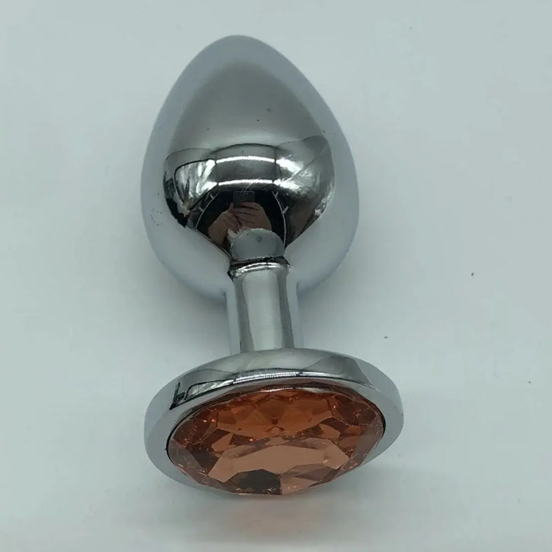 Унісекс анальний корок із каменем MEDIUM 002 інтим іграшка для анального сексу металевий корок для ануса