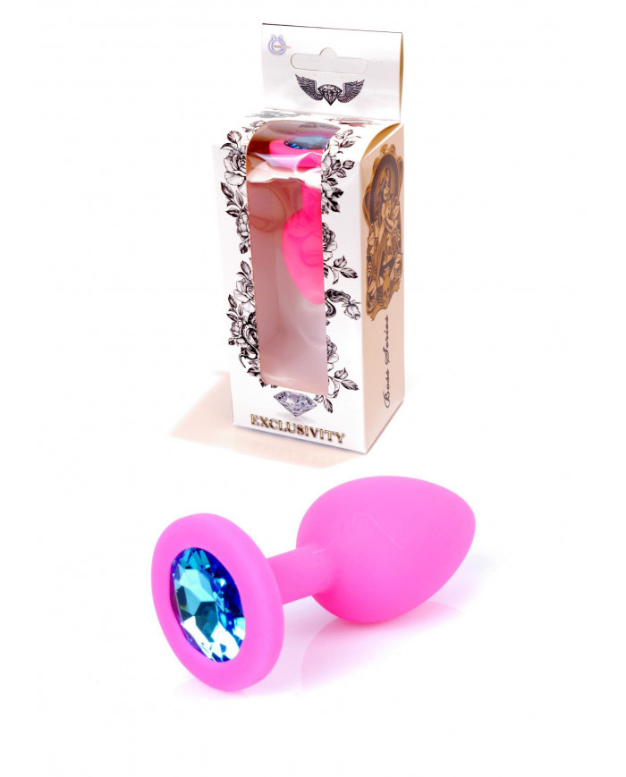 Анальний затор із блакитним каменем Boss of toys Bomba💣, фото 1