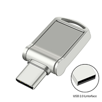 Металлическая USB - type-c OTG флешка JASTER 64 Gb Флэш накопитель для ноутбука и компьютера