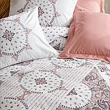Комплект постільної білизни із бавовни Cotton box ранфорс євро розмір Bohem Riva Kahve, фото 2