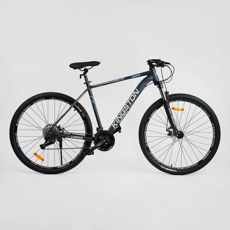 Велосипед Спортивний Corso "Kingston" 29" KN-29059 (1) алюмінієва рама 21``, обладнання L-TWOO, 27 швидкостей, - фото 1 - id-p1870846029