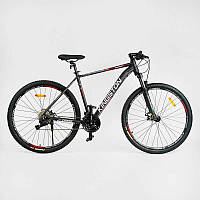 Велосипед Спортивний Corso "Kingston" 29" KN-29125 (1) рама алюмінієва 21``, обладнання L-TWOO 27 швидкостей,