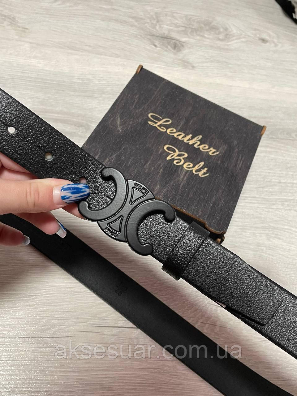 Ремінь жіночий із натуральної шкіри 3 см., фото 1