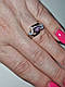 Каблучка срібна 925 натуральний пурпурний аметист, цирконій.  Р-17.25, фото 9