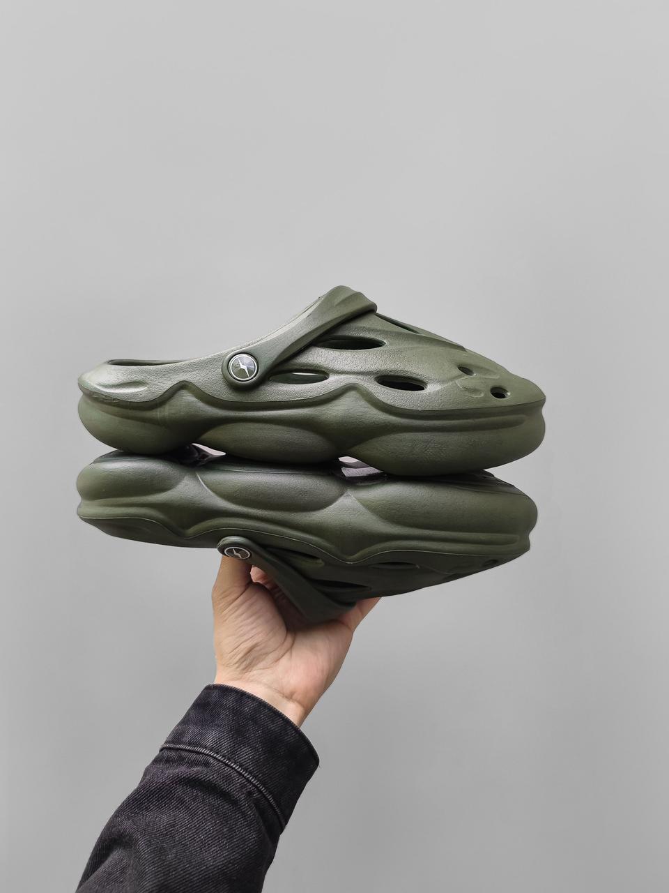 Капці чоловічі хакі Adidas Yeezy Slider Style Khaki (12475)