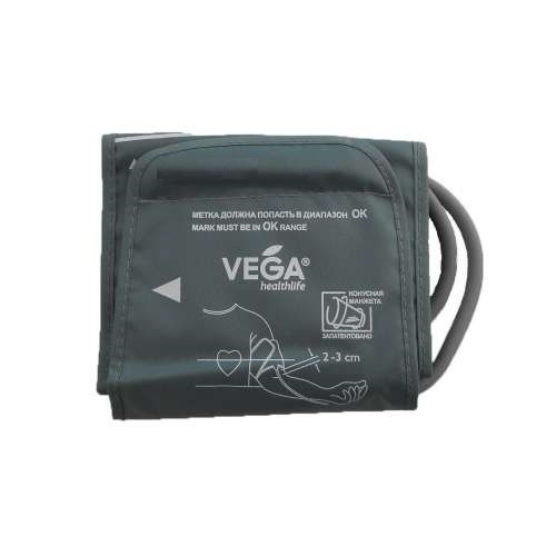 Манжета оригінал Vega 22-42см для автоматичних та напівавтоматичних тонометрів з однією трубкою сіра