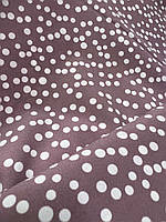 ТКАНИНА СОФТ ГОРОХ ТЕМНО-ПУДРОВОГО КОЛЬОРУ