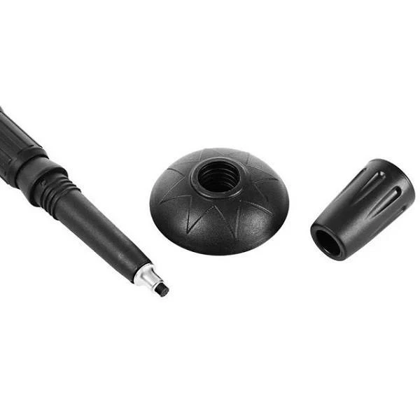 Палка-трость Suolide Antishock телескопическая с изогнутой ручкой для треккинга и реабилитации - 1шт (Black) - фото 4 - id-p1853148131