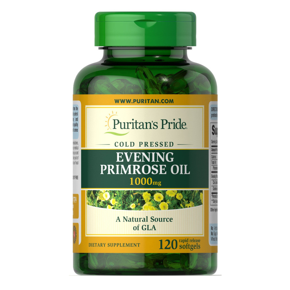 Жирные кислоты Puritan's Pride Evening Primrose Oil 1000 mg, 120 капсул - фото 1 - id-p1870961277