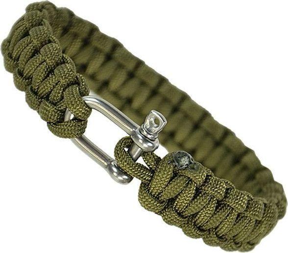 Браслет MIL-TEC із паракорду з дужкою 15 мм Olive (16370301) РОЗМІР L