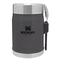Термос для еды с ложкой STANLEY classic 400 мл, Charcoal Grey (10-09382-082)