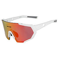 Сонцезахисні поляризаційні окуляри GUB 6800 [захист UV400+3 змінні лінзи] білі