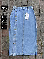 Юбка джинс удлиненная