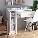Стіл туалетний з шухлядою та тумбою збоку, фото 2