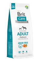 Корм для собак малых и средних пород Brit Care Dog Grain-free Adult беззерновой с лососем 12 кг