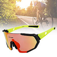 Сонцезахисні поляризаційні окуляри GUB 6800 [захист UV400+3 змінні лінзи] салатові