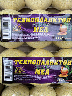 Технопланктон Флуоро 3-K Baits Мед (3 шт.) 180 гр.