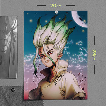 "Сенку Ісігамі (Доктор Стоун / Dr. Stone)" плакат (постер) розміром А4 (20х28см)