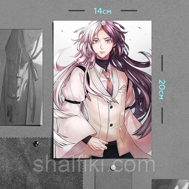 "Сигма (Проза бродячих псів / Bungo stray dogs)" плакат (постер) розміром А5 (14х20см)