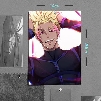 "Рюсей Шідо (Синя В'язниця: Блю Лок / Blue Lock)" плакат (постер) розміром А5 (14х20см)