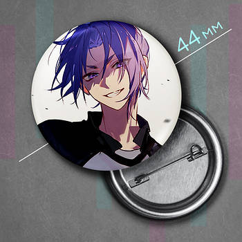 "Рео Мікаге (Синя В'язниця: Блю Лок / Blue Lock)" значок круглий на булавці Ø44 мм