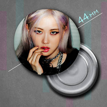 "Розе / Пак Чейон (Блек Пінк / Blackpink)" магніт круглий Ø44 мм