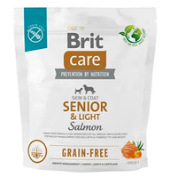 Корм для стареющих собак Brit Care Dog Grain-free Senior & Light беззерновой с лососем 1 кг