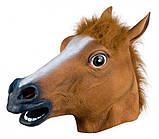 Маска голова коня коричнева, фото 2