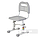 Комплект парта для школярів Cubby Nerine Grey + дитячий стілець FunDesk SST3L Grey, фото 10