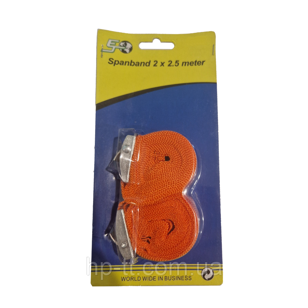 Стяжний ремінь Bakker 25 мм 2.5 метра блістер 2 шт 405105