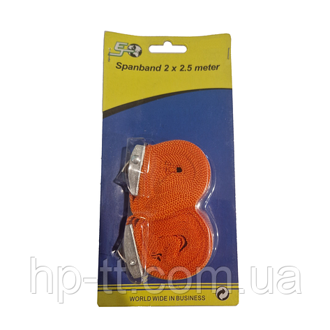 Стяжний ремінь Bakker 25 мм 2.5 метра блістер 2 шт 405105, фото 1