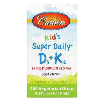 Carlson Kid's Super Daily D3 + K2 10.16 мл