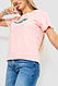 Футболка жіноча з принтом колір рожевий 221R3008-1, фото 3
