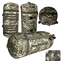 Баул 120 л армейский сумка рюкзак тактическая пиксель водонепромокаемый тактический походный туристический