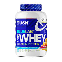 Сироватковий протеїн ізолят USN Blue Lab 100% Whey Premium Protein 2 kg caramel chocolate