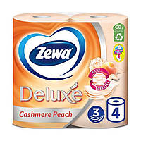 Туалетная бумага Zewa Deluxe Персик 4 шт