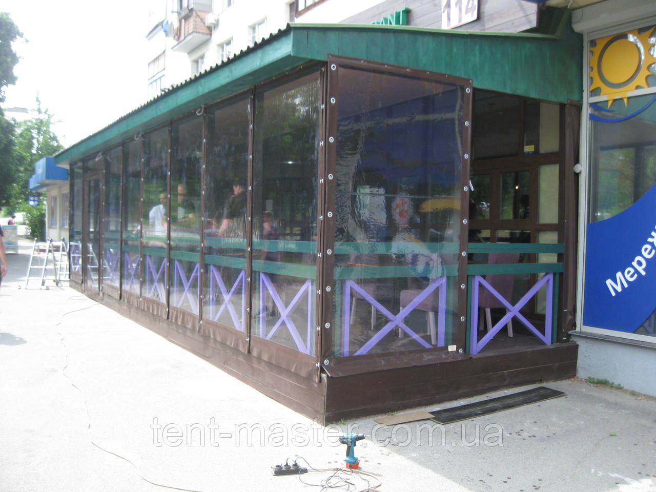 Прозрачные ПВХ шторы (Ахиллес, Япония) для кафе и ресторанов - фото 2 - id-p80342252