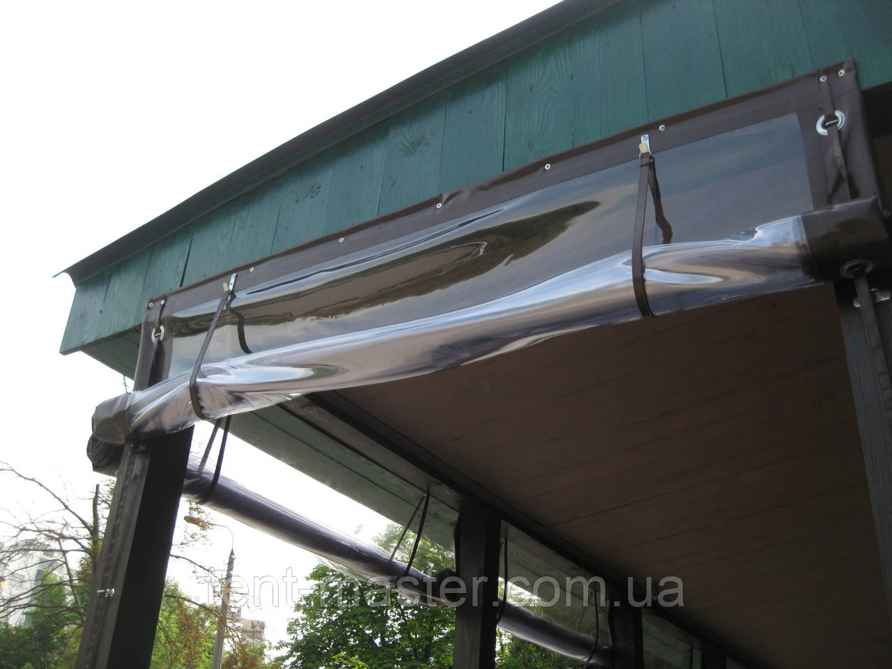 Прозрачные ПВХ шторы (Ахиллес, Япония) для кафе и ресторанов - фото 4 - id-p80342252