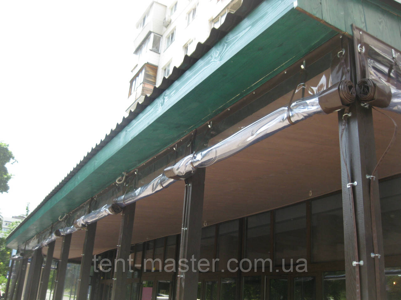 Прозрачные ПВХ шторы (Ахиллес, Япония) для кафе и ресторанов - фото 5 - id-p80342252